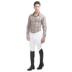 TuffRiderMen's Patrol Knee Patch Breeches -Equestrian Clothing Store 10029 240 01 wht full.bod