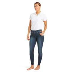 Ariat Women's Halo Denim Knee Patch Breech -Equestrian Clothing Store 10035311 Ariat wms halo.denim .kp .brch wash.1 4
