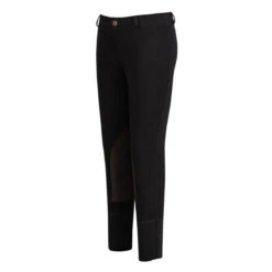 TuffRider Children's Starter Lowrise Pull-On Knee Patch Breeches -Equestrian Clothing Store 100567 479 16 black 1