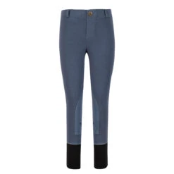 TuffRider Children's Starter Lowrise Pull-On Knee Patch Breeches -Equestrian Clothing Store 100567 479 35 denim 2