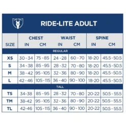 Tipperary Ride Lite 8 Tipperary Ride Lite -Equestrian Clothing Store 1009 08 Ride Lite Adult Stock Size Chart