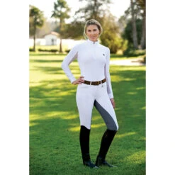 Romfh Sarafina Full Seat Breeches 15 Romfh Sarafina Full Seat Breeches -Equestrian Clothing Store 468454 ERS Romf.Sarafina.Full .Seat White.Light .Grey Back Front