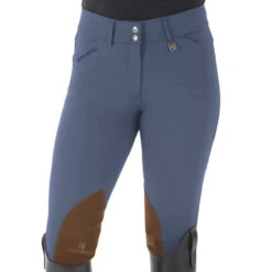 Romfh Ladies Sarafina Euro Seat Knee Patch Breeches -Equestrian Clothing Store 468455 ERS Romfh.Ladies.Sarafina.Euro .Seat .KneePatch.Breech Classic.Fog