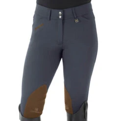 Romfh Ladies Sarafina Euro Seat Knee Patch Breeches -Equestrian Clothing Store 468455 ERS Romfh.Ladies.Sarafina.Euro .Seat .KneePatch.Breech Classic.Pewter
