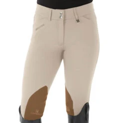 Romfh Ladies Sarafina Euro Seat Knee Patch Breeches -Equestrian Clothing Store 468455 ERS Romfh.Ladies.Sarafina.Euro .Seat .KneePatch.Breech Classic.White .Sand