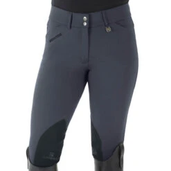 Romfh Ladies Sarafina Euro Seat Knee Patch Breeches -Equestrian Clothing Store 468455 ERS Romfh.Ladies.Sarafina.Euro .Seat .KneePatch.Breech Pewter