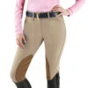 Ovation EuroWeave DX Taylored Ladies Front Zip Knee Patch Euro Seat Breeches -Equestrian Clothing Store 469578 Ovation EuroWeaveDX.Tailored.Ladies.FZKPES Classic.Show .Tan