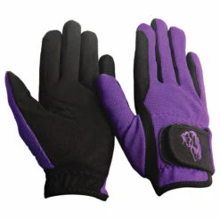 TuffRider Children's Performance Riding Gloves 13 TuffRider Children's Performance Riding Gloves -Equestrian Clothing Store 9215 tf kids.perf .glvs purple front