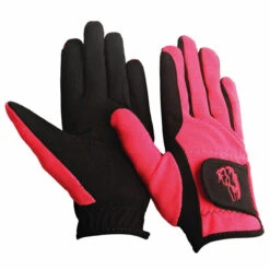 TuffRider Children's Performance Riding Gloves 14 TuffRider Children's Performance Riding Gloves -Equestrian Clothing Store 9215 tf kids.perf .glvs raspberry front