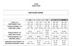 Allshot Oxair Equestrian Airbag Vest -Equestrian Clothing Store Allshot Oxair Sizechart