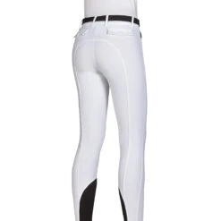 Equiline ATIRK Women's Knee Grip Breeches In 4 Seasons B-Move -Equestrian Clothing Store AtirK EQuline N08981 White Back