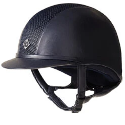 Charles Owen Ayr8 Plus Leather Look - Custom Helmet -Equestrian Clothing Store Ayr8 LL Navy Web navy 348fffa7 bc66 40e2 bfde e01161e0bd11