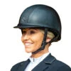 Charles Owen Ayr8 Plus Leather Look - Custom Helmet -Equestrian Clothing Store Ayr8 Leather look blk.silver