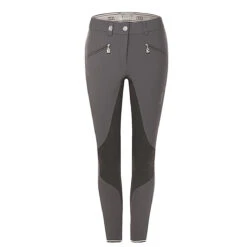 Cavallo Ladies Caja Grip Full Seat Breeches-Cotton 8 Cavallo Ladies Caja Grip Full Seat Breeches-Cotton -Equestrian Clothing Store Cavallo Caja.Grip .FS .Cotton Twilight.Graphite Front