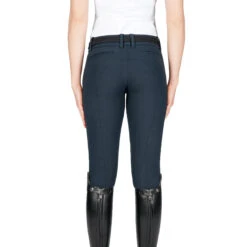 Equiline Women's X Shape Knee Grip Breech -Equestrian Clothing Store EQline 181 N08674 XShapeKG Blue Back