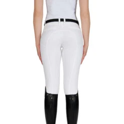 Equiline Women's X Shape Knee Grip Breech -Equestrian Clothing Store EQline 181 N08674 XShapeKG White Back