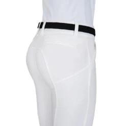 Equiline Women's X Shape Knee Grip Breech -Equestrian Clothing Store EQline 181 N08674 XShapeKG White Closeup