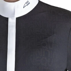 Equiline Women's CindraC Long Sleeve Show Shirt -Equestrian Clothing Store EQline CindraC.LS .Show .Shirt Blue Detail