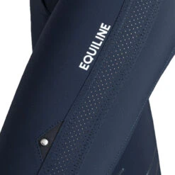 Equiline Women's Ciannekh High Waisted B-Move Light Knee Grip Breech -Equestrian Clothing Store ES123 N09036 CianneKH Blue Logo