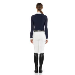 EGO 7 Women's Nina Long Sleeve Show Shirt -Equestrian Clothing Store Ego7 Womens.Nina .LS .Show .Shirt Navy Back