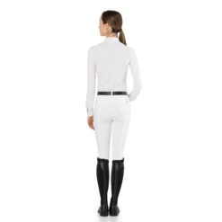 EGO 7 Women's Nina Long Sleeve Show Shirt -Equestrian Clothing Store Ego7 Womens.Nina .LS .Show .Shirt White Back