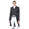 Equiline Women's Grag Satin Collar Tailcoat -Equestrian Clothing Store Equiline 222 M00474 006 Graeg Satin.Collar.Tailcoat Black 00