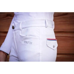 Jump'in Unisex Junior Sacha Breeches -Equestrian Clothing Store Jump.In Unisex.Junior.Sacha .Breeches White Logo