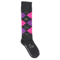 USG Karo Socks -Equestrian Clothing Store KARO KL.USG Socks Drk.Grey .Pink .Lilac Front