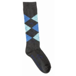 USG Karo Socks -Equestrian Clothing Store KARO KL.USG Socks Drk.Grey .Ryl .Aqua Front