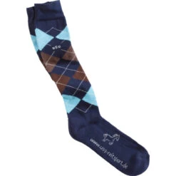 USG Karo Socks -Equestrian Clothing Store KARO KL.USG Socks Nvy.Brn .Bl Front