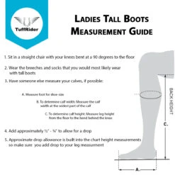 TuffRider Ladies Starter Zip Up Field Boot 15 TuffRider Ladies Starter Zip Up Field Boot -Equestrian Clothing Store LadyTallBootGuide