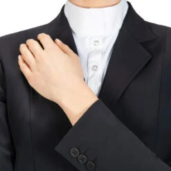 Equiline Women's Hayley Hunter Show Coat In X-Cool Evo -Equestrian Clothing Store M00874 EQuiline Hayley.Hunter Black Detail