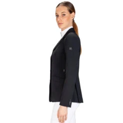 Equiline Women's Hayley Hunter Show Coat In X-Cool Evo -Equestrian Clothing Store M00874 EQuiline Hayley.Hunter Black Side