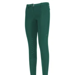 Equiline Women's CrendaK B-Move Knee Grip Breeches -Equestrian Clothing Store N09023 Crendak Equiline KP.B Move.Breeches Green.Pepper 01