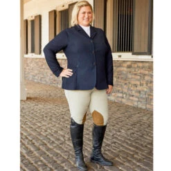RJ Classics Harmony Ladies Plus Mesh Show Coat -Equestrian Clothing Store RJ.Classics Womens.Harmony.Plus Front LS