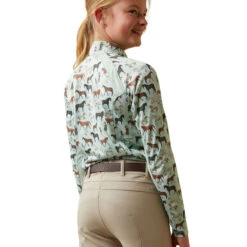 Ariat Youth Sunstopper 2.0 1/4 Zip Baselayer -Equestrian Clothing Store S23 YTH ENGL 10043605 back