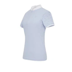 Samshield Women's Louison Short Sleeve Show Shirt 17 Samshield Women's Louison Short Sleeve Show Shirt -Equestrian Clothing Store Samshield Louison.SS Powder.Blue Front