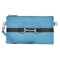 Tucker Tweed Equestrian Wellington Wristlet 40 Tucker Tweed Equestrian Wellington Wristlet -Equestrian Clothing Store TT WW SB DC Sky.Blue .Dark .Chocolate