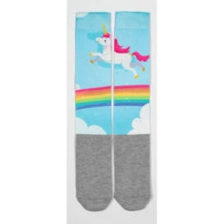 USG Happy Print Soft Socks -Equestrian Clothing Store US3000 KL.USG Happy.Print .Socks Rainbow.Unicorn Front