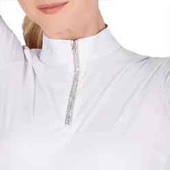 Vestrum Women's Manarola Short Sleeve Show Shirt -Equestrian Clothing Store Vestrum Manarola.SS .Show .Shirt White Zipper