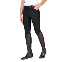 Vestrum Men's San Diego Knee Patch Breeches -Equestrian Clothing Store Vestrum San.Diego .Knee .Grip .Breech Black Front