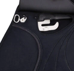 WintecLite Pony All Purpose D'Lux Saddle With HART -Equestrian Clothing Store WL PonyAllPurpose Dlux stirrupBar blk