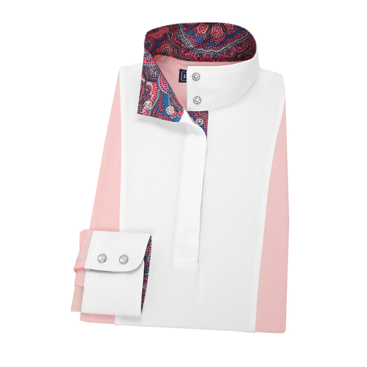 Essex Classics Ladies "Pink Paisley" Luna Performance Long Sleeve Show Shirt 3 Essex Classics Ladies "Pink Paisley" Luna Performance Long Sleeve Show Shirt