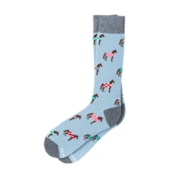Wild Attire Inc. Horsin' Around Carded Cotton Socks 13 Wild Attire Inc. Horsin' Around Carded Cotton Socks -Equestrian Clothing Store Wild.Attire.Inc pale blue carded cotton horsin around 01