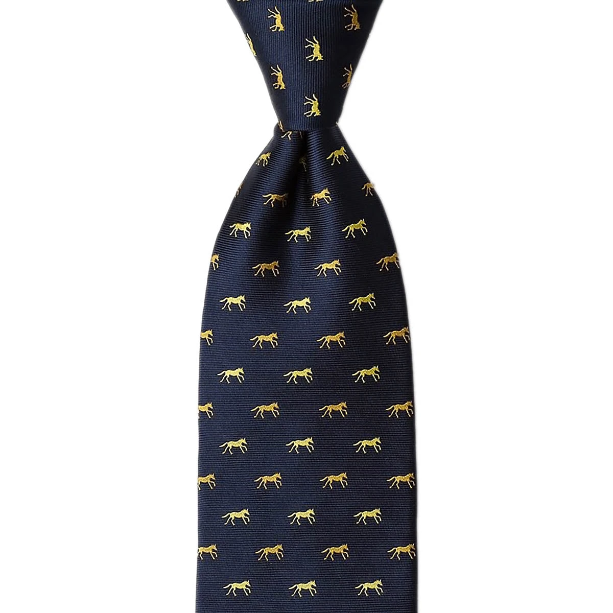 Wild Attire Inc. Hold Your Horses Navy Blue Silk Tie 4 Wild Attire Inc. Hold Your Horses Navy Blue Silk Tie - Image 2