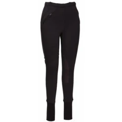 TuffRider Ladies Unifleece Pull-On Winter Breeches -Equestrian Clothing Store black front 18172.1588623839.1280.1280