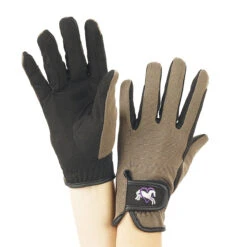 Ovation Child's Hearts & Horses Gloves -Equestrian Clothing Store black grey 80427.1590174193.1280.1280