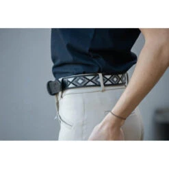 Penelope Pearl Belt -Equestrian Clothing Store ceinture pearl noir blanc