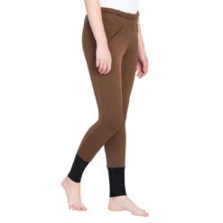TuffRider Ladies Unifleece Pull-On Winter Breeches -Equestrian Clothing Store chocolate2 88448.1588623838.1280.1280