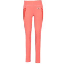 TuffRider Children's Minerva EquiCool Tights -Equestrian Clothing Store holly berry front 18596.1587157085.1280.1280
